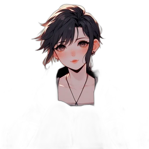 dress, crown, face, staff transparent PNG cut-out