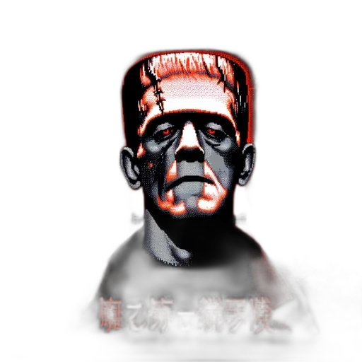 face, concept art, comic book art, 3d render transparent PNG cut-out