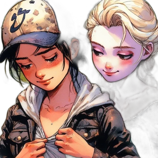 jacket, comic book art, concept art, watercolor transparent PNG cut-out