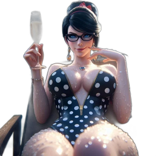 dress, jewelry, bottle, staff transparent PNG cut-out