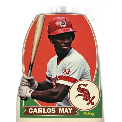 vintage, baseball, card, featuring transparent PNG cut-out