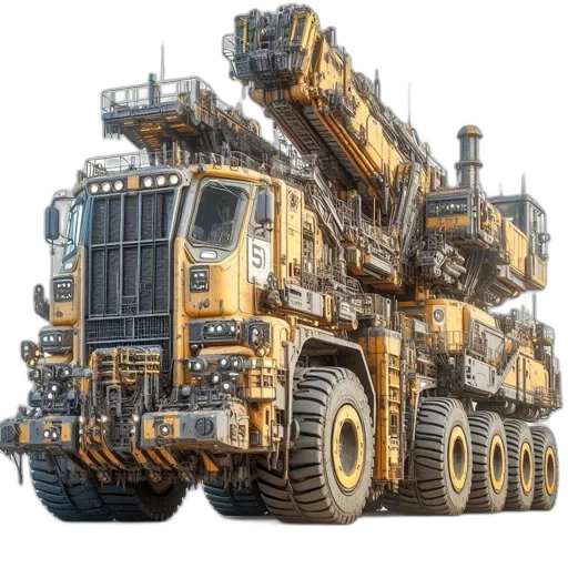 robot, weapon, car, concept art transparent PNG cut-out