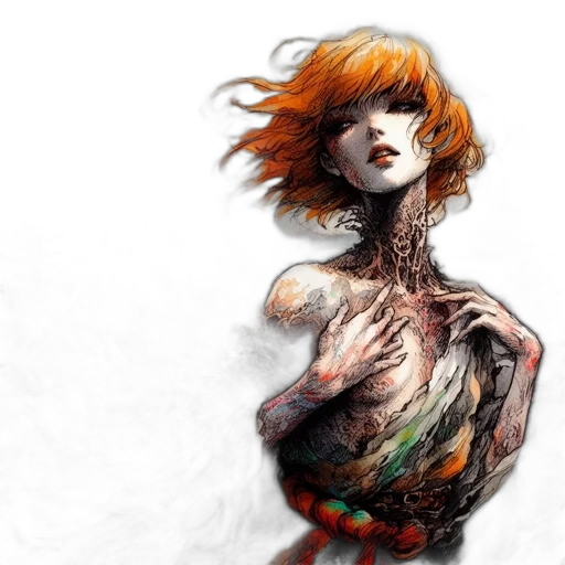 dress, concept art, fantasy art, comic book art transparent PNG cut-out
