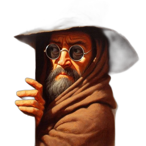 hat, mask, face, staff transparent PNG cut-out