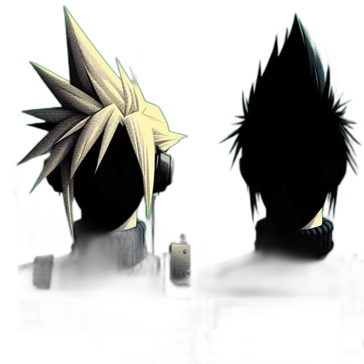 mask, hair, crown, staff transparent PNG cut-out