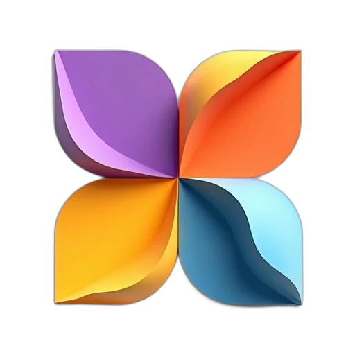 flower, crown, 3d render, colorful transparent PNG cut-out