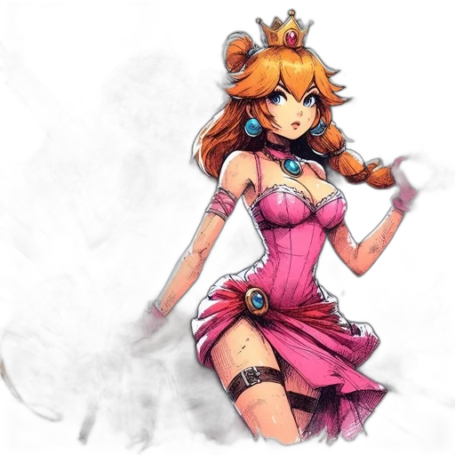 dress, crown, staff, weapon transparent PNG cut-out