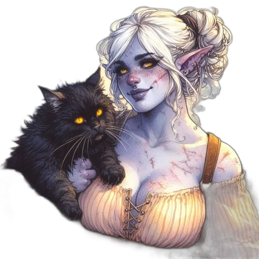 creature, fantasy art, concept art, watercolor transparent PNG cut-out