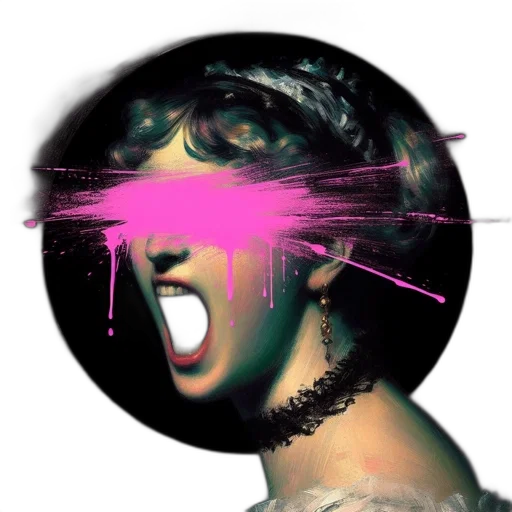 mask, face, cyberpunk, vaporwave transparent PNG cut-out