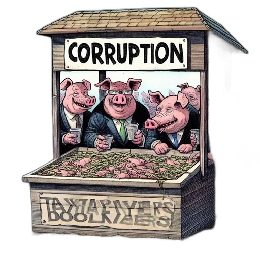 political, cartoon, features, pigs transparent PNG cut-out