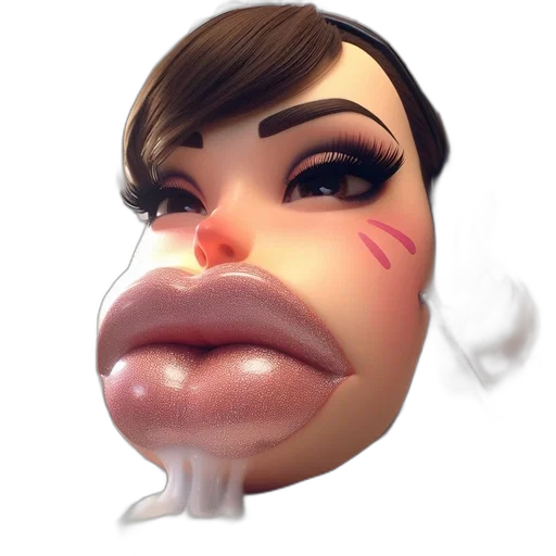 face, mask, creature, 3d render transparent PNG cut-out