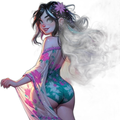 dress, fantasy art, concept art, comic book art transparent PNG cut-out