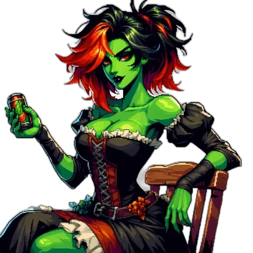 fantasy art, comic book art, pixel art, concept art transparent PNG cut-out