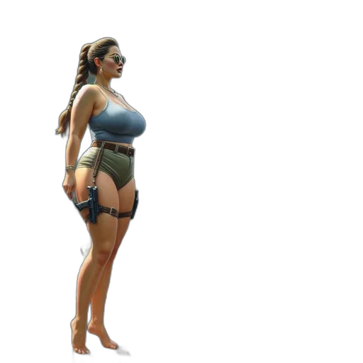 dress, weapon, staff, robot transparent PNG cut-out