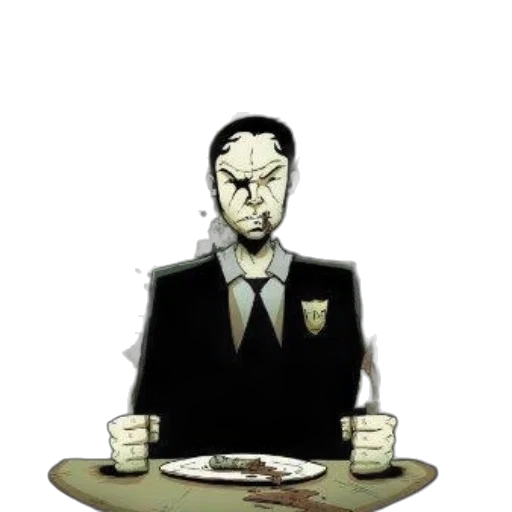 food, face, jacket, comic book art transparent PNG cut-out