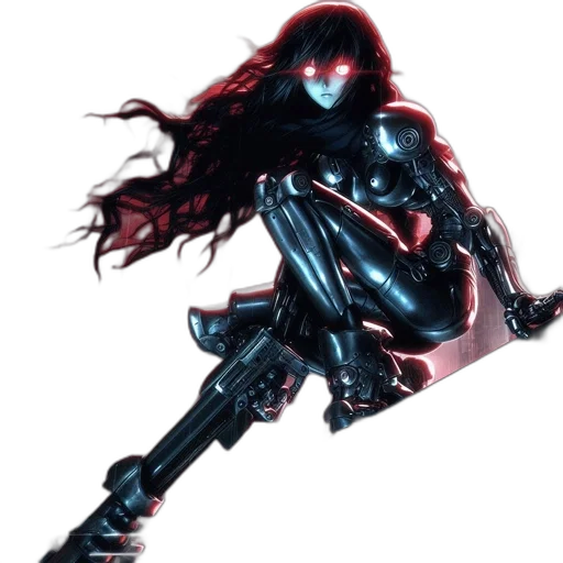 weapon, hair, concept art, comic book art transparent PNG cut-out