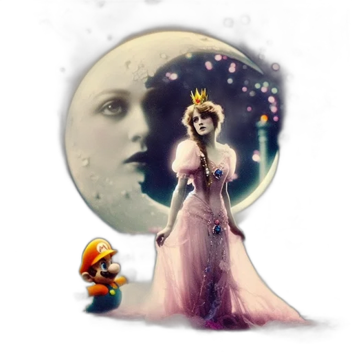 dress, crown, mask, pixel art transparent PNG cut-out