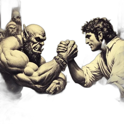 comic book art, concept art, fantasy art, photorealistic transparent PNG cut-out