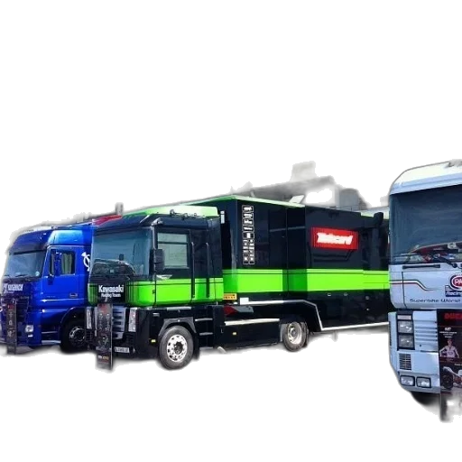 3d render, concept art, three, trucks transparent PNG cut-out