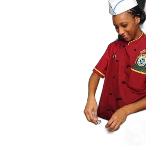 staff, chef, red, uniform transparent PNG cut-out