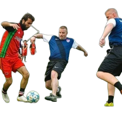 staff, group, men, playing transparent PNG cut-out