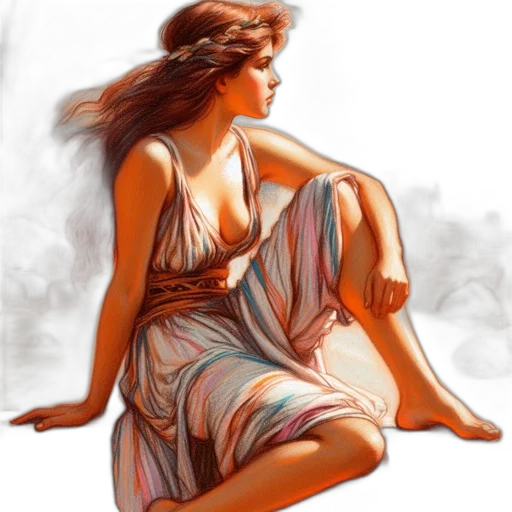 dress, jewelry, photorealistic, oil painting transparent PNG cut-out