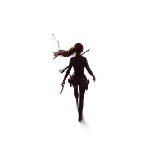 staff, dress, hair, creature transparent PNG cut-out