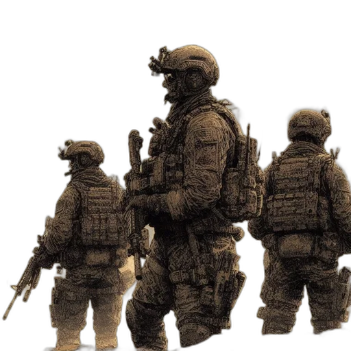 weapon, staff, jacket, face transparent PNG cut-out