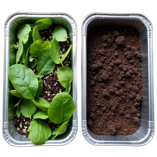 food, two, aluminum, trays transparent PNG cut-out