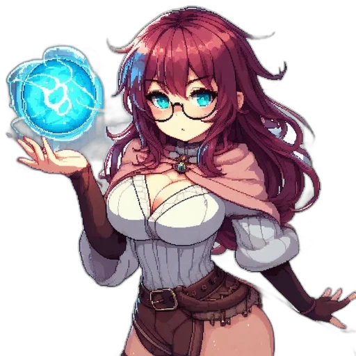 staff, dress, weapon, fantasy art transparent PNG cut-out