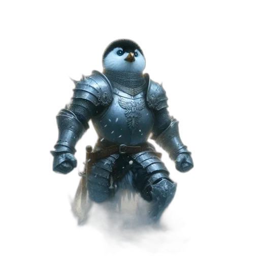 robot, sword, staff, creature transparent PNG cut-out
