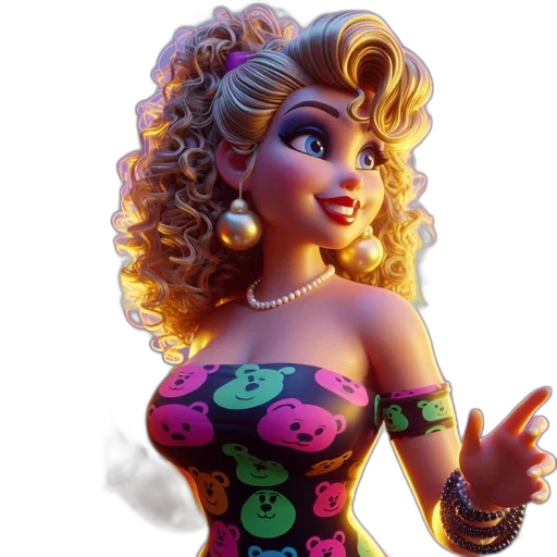 dress, jewelry, concept art, 3d render transparent PNG cut-out