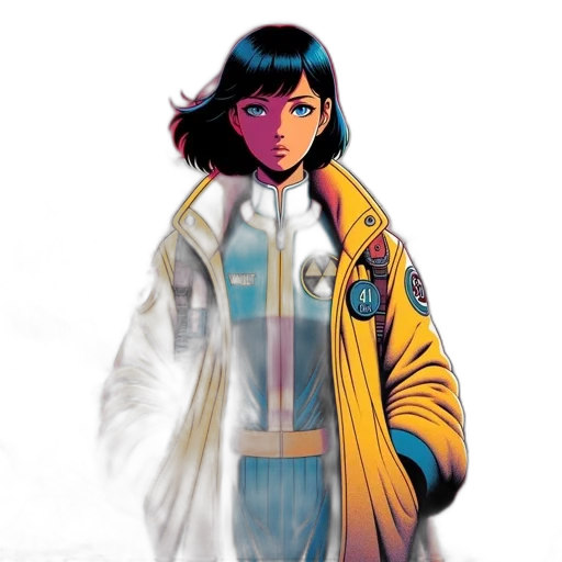 jacket, comic book art, concept art, fantasy art transparent PNG cut-out