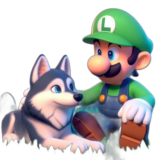 animal, staff, 3d render, concept art transparent PNG cut-out