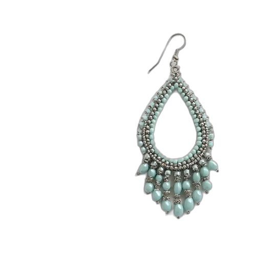 jewelry, pastel, pair, beaded transparent PNG cut-out