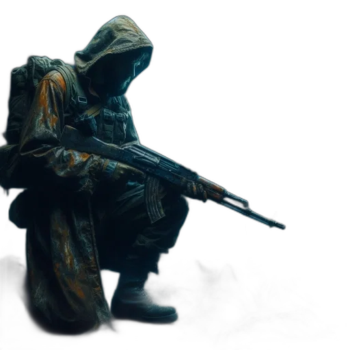 weapon, jacket, sword, mask transparent PNG cut-out