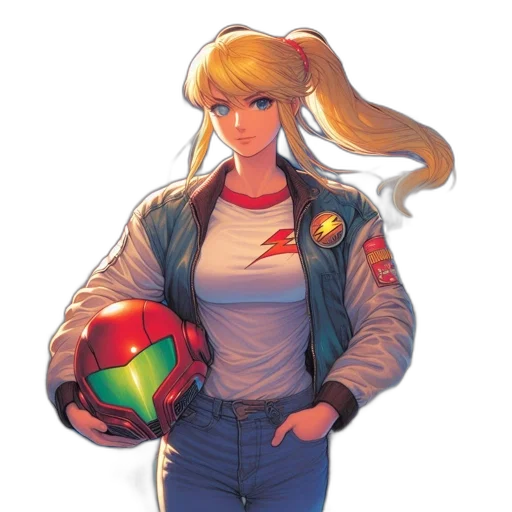 jacket, robot, weapon, face transparent PNG cut-out