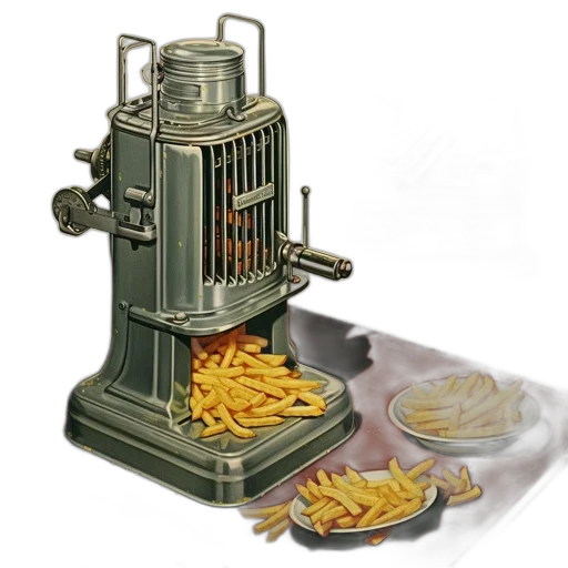 food, robot, photorealistic, 3d render transparent PNG cut-out