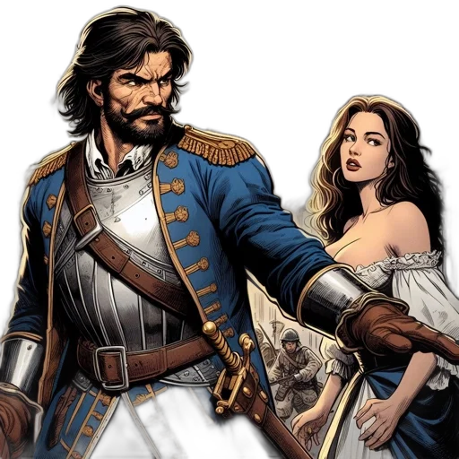 comic book art, fantasy art, concept art, man transparent PNG cut-out