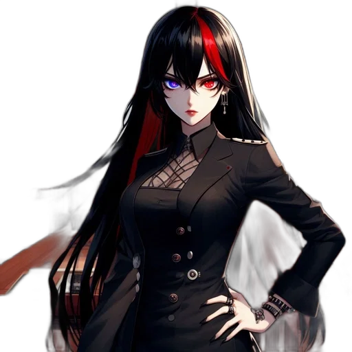 staff, dress, jacket, anime transparent PNG cut-out