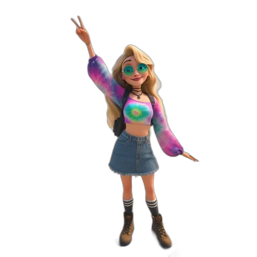 jacket, dress, staff, 3d render transparent PNG cut-out