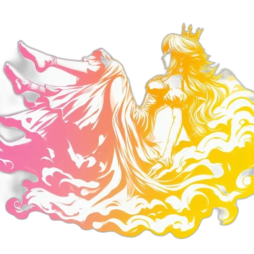 crown, dress, hair, dragon transparent PNG cut-out