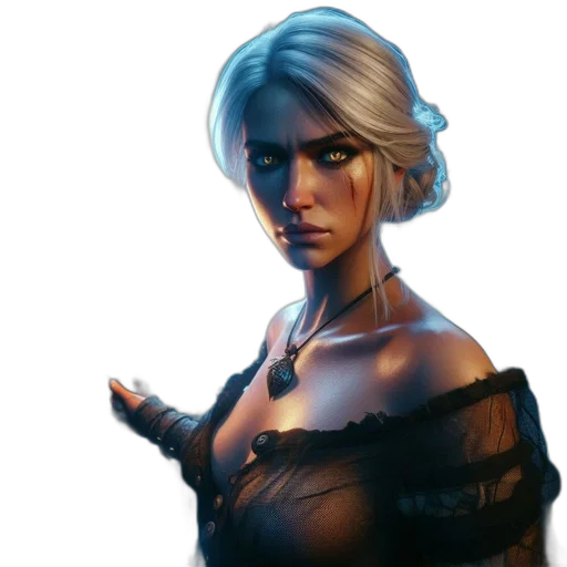 face, staff, dress, jewelry transparent PNG cut-out