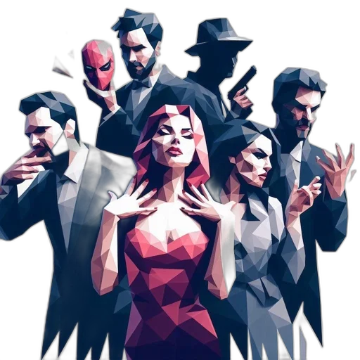 mask, comic book art, concept art, pixel art transparent PNG cut-out