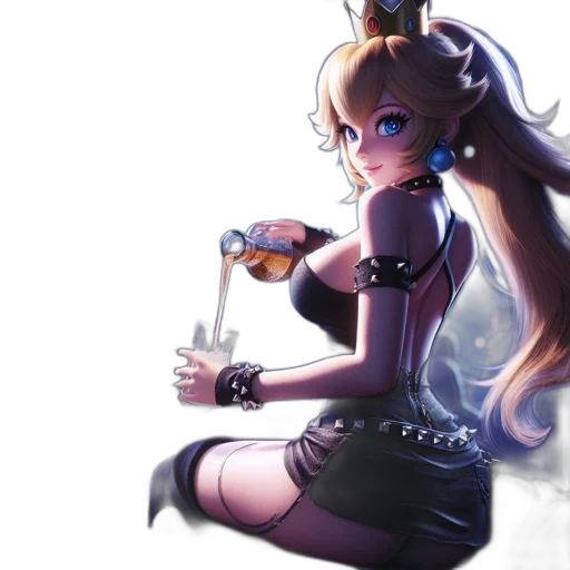 staff, weapon, dress, crown transparent PNG cut-out
