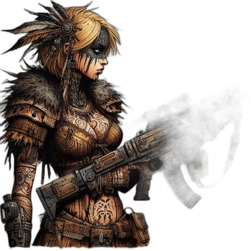 weapon, concept art, fantasy art, comic book art transparent PNG cut-out