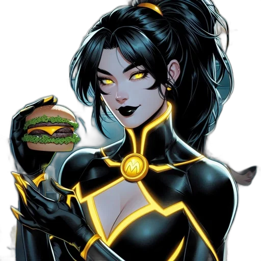 comic book art, concept art, cyberpunk, cartoon transparent PNG cut-out