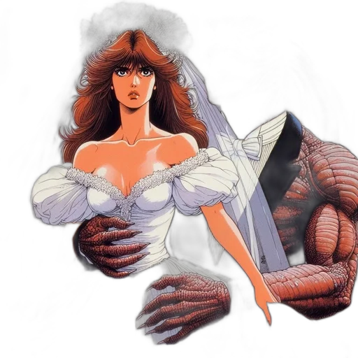 creature, dress, concept art, comic book art transparent PNG cut-out