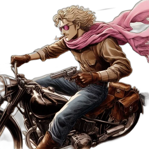jacket, weapon, comic book art, concept art transparent PNG cut-out