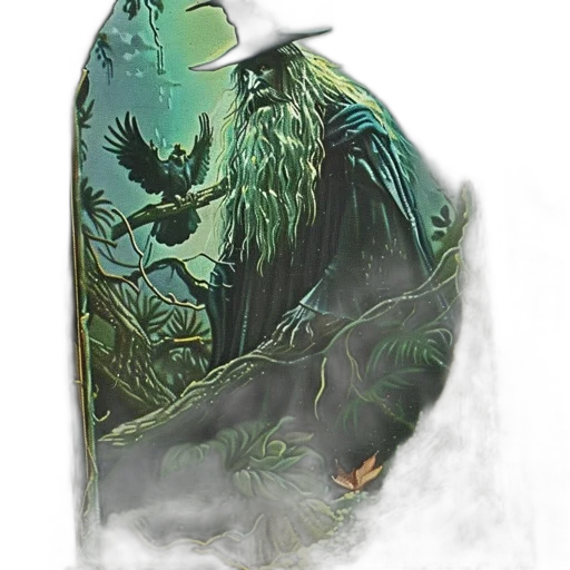 dragon, jacket, creature, staff transparent PNG cut-out